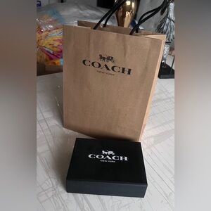 2Pc Coach Black Box with Brown Bag